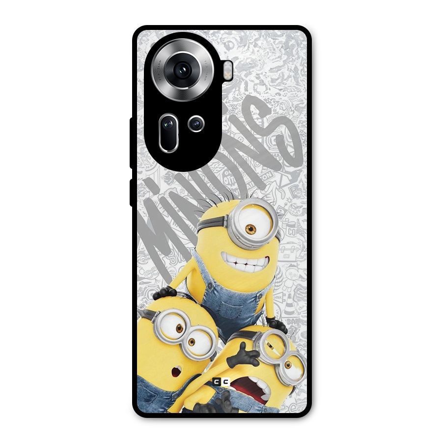 Minions Typo Metal Back Case for Oppo Reno11 5G