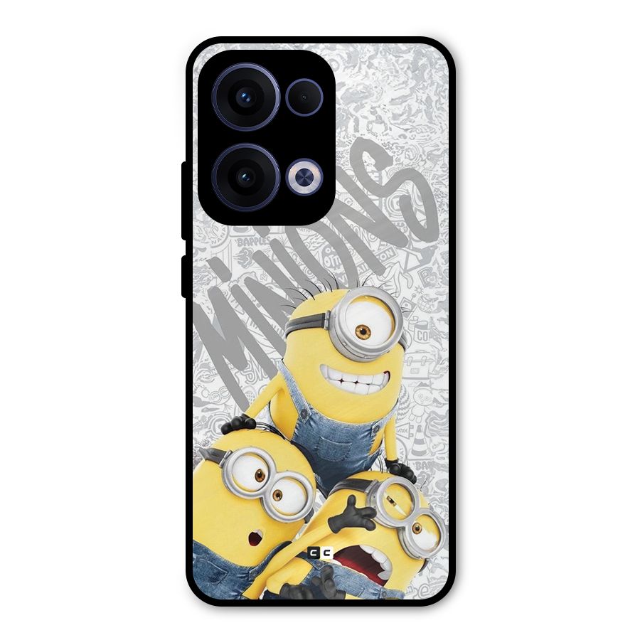 Minions Typo Metal Back Case for Oppo Reno13