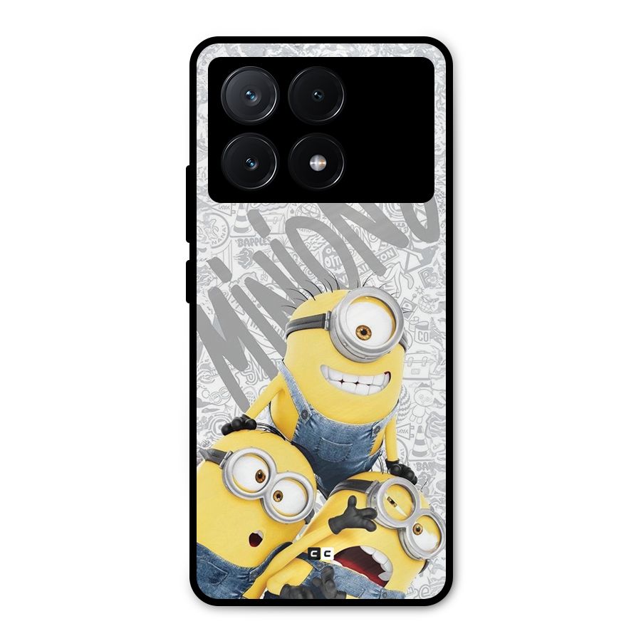 Minions Typo Metal Back Case for Poco X6 Pro