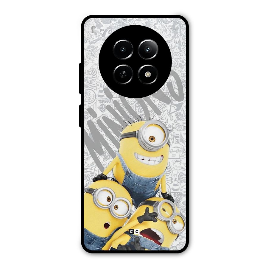 Minions Typo Metal Back Case for Realme 13