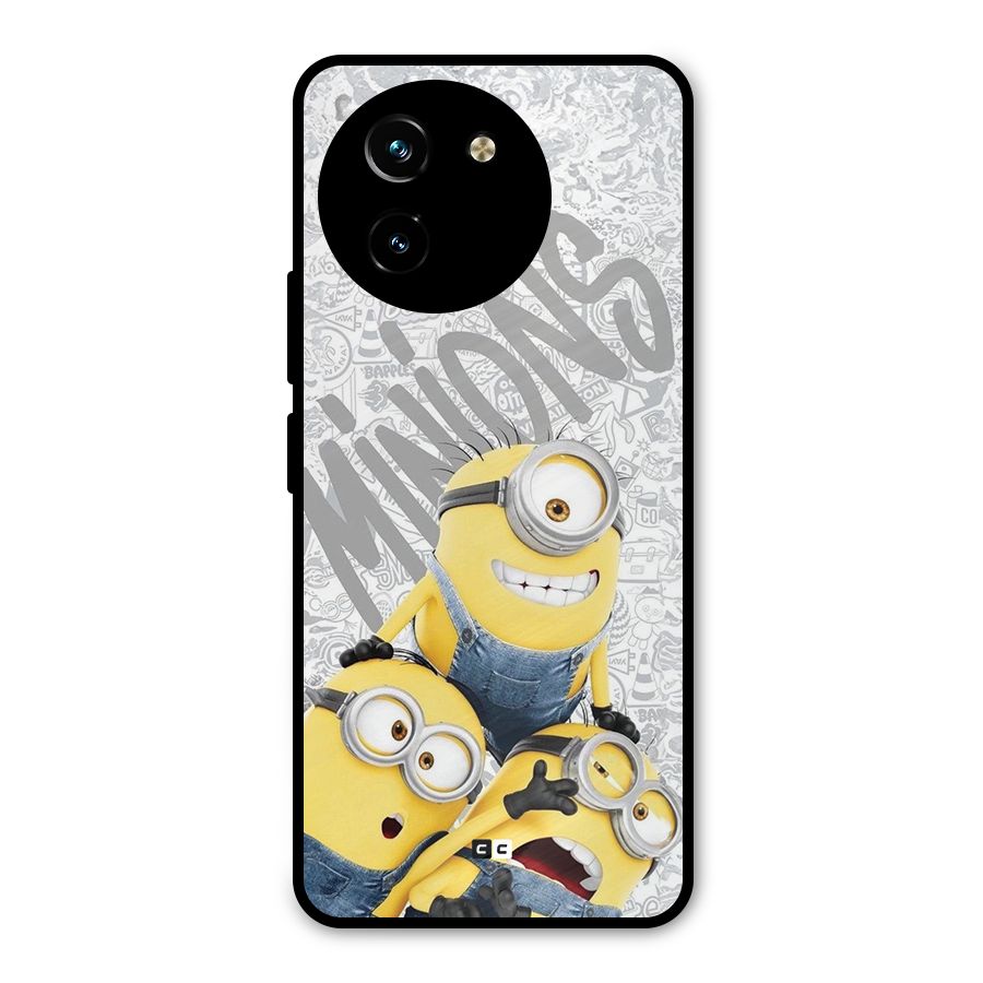 Minions Typo Metal Back Case for Vivo T3x