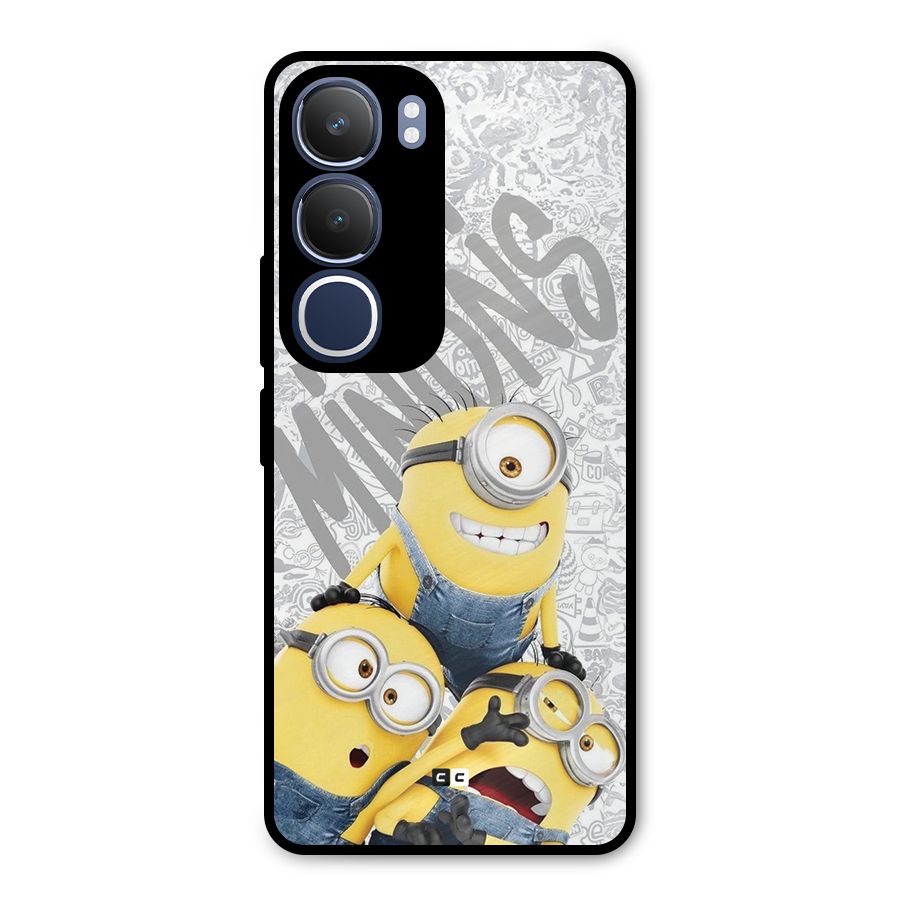 Minions Typo Metal Back Case for Vivo Y29