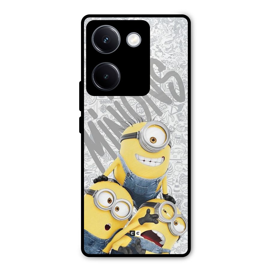 Minions Typo Metal Back Case for Vivo Y300 Plus