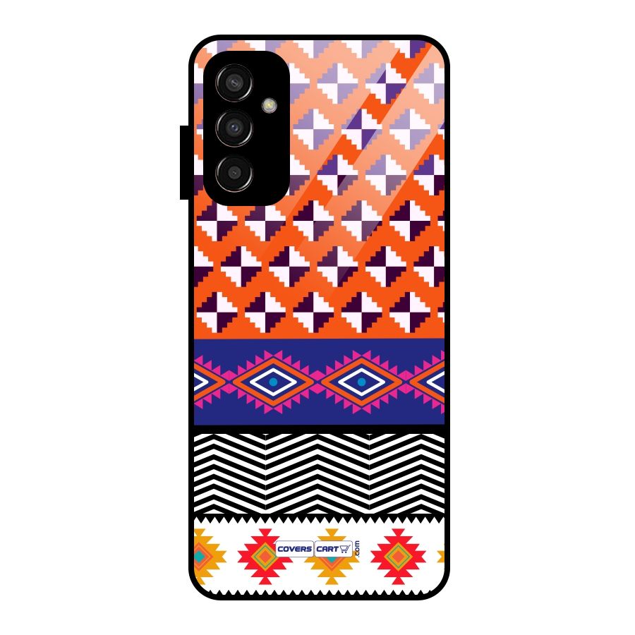 Mixed Pattern Aztec Glass Back Case for Galaxy F13