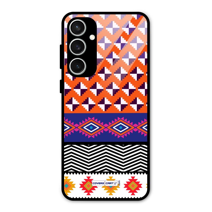 Mixed Pattern Aztec Glass Back Case for Galaxy S23 FE