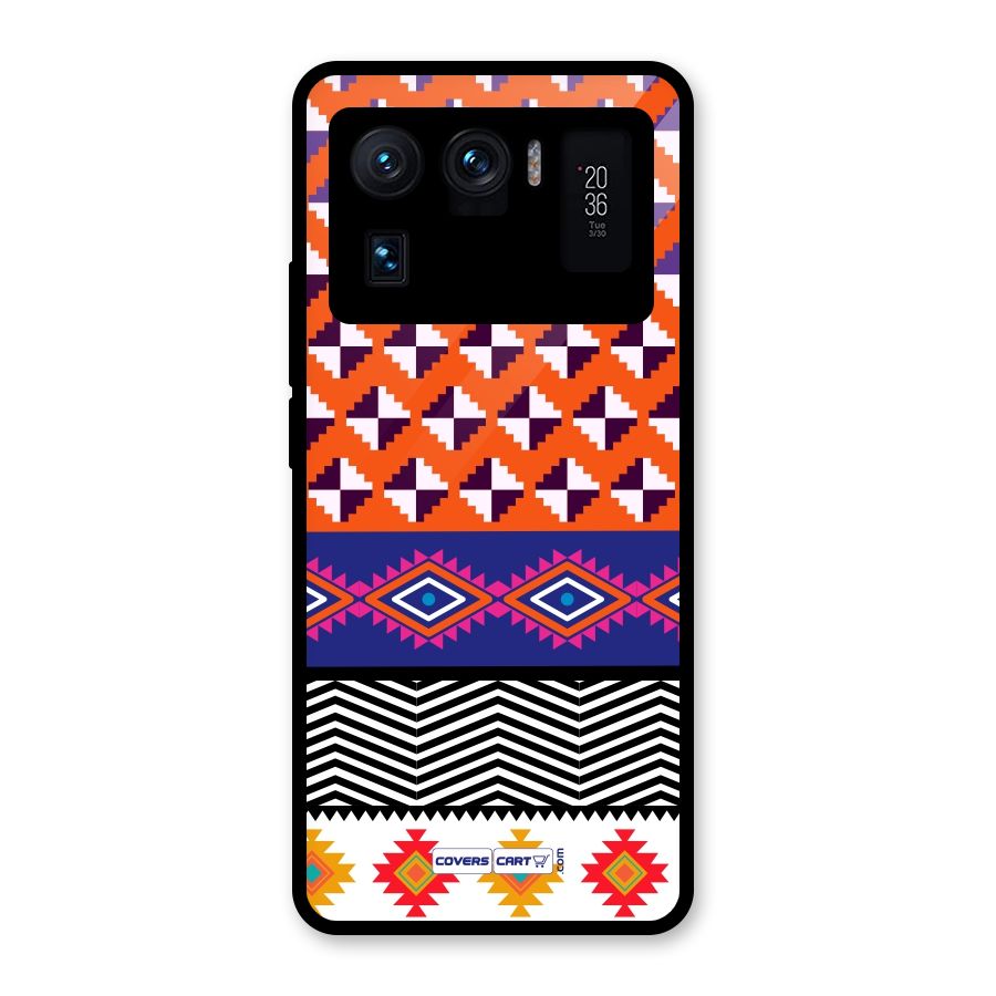 Mixed Pattern Aztec Glass Back Case for Mi 11 Ultra