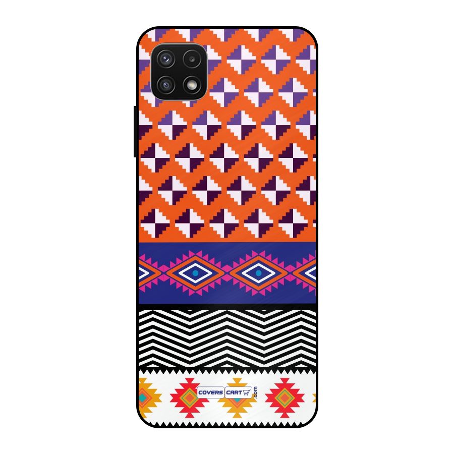 Mixed Pattern Aztec Metal Back Case for Galaxy A22 5G