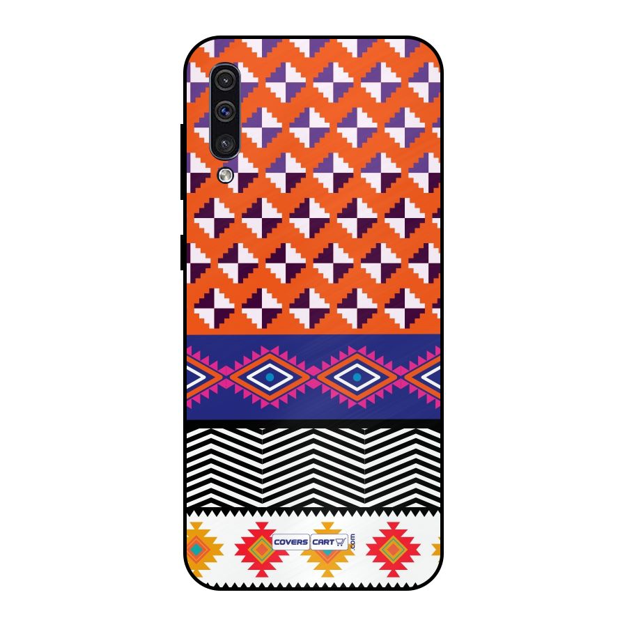 Mixed Pattern Aztec Metal Back Case for Galaxy A50