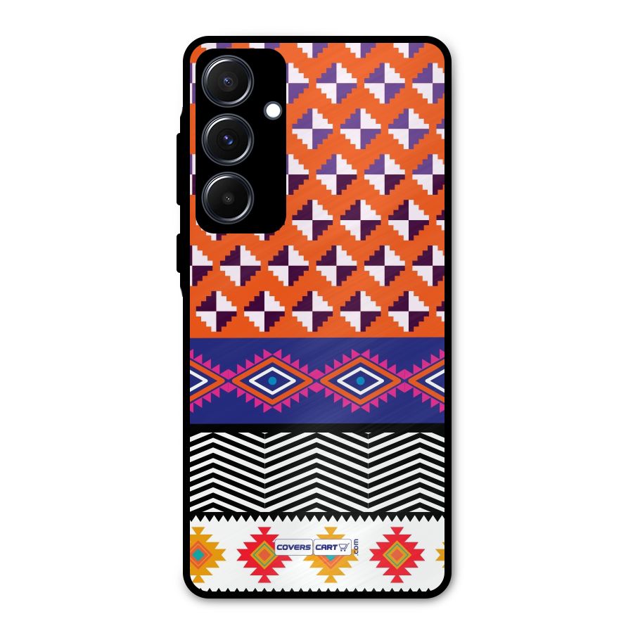 Mixed Pattern Aztec Metal Back Case for Galaxy A55