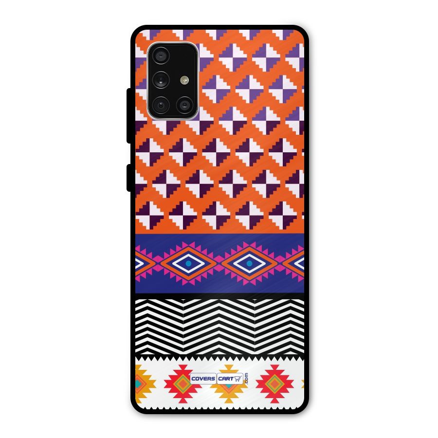 Mixed Pattern Aztec Metal Back Case for Galaxy A71