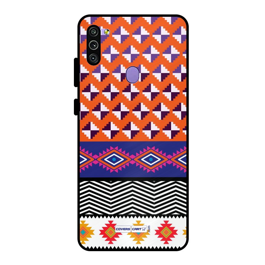Mixed Pattern Aztec Metal Back Case for Galaxy M11