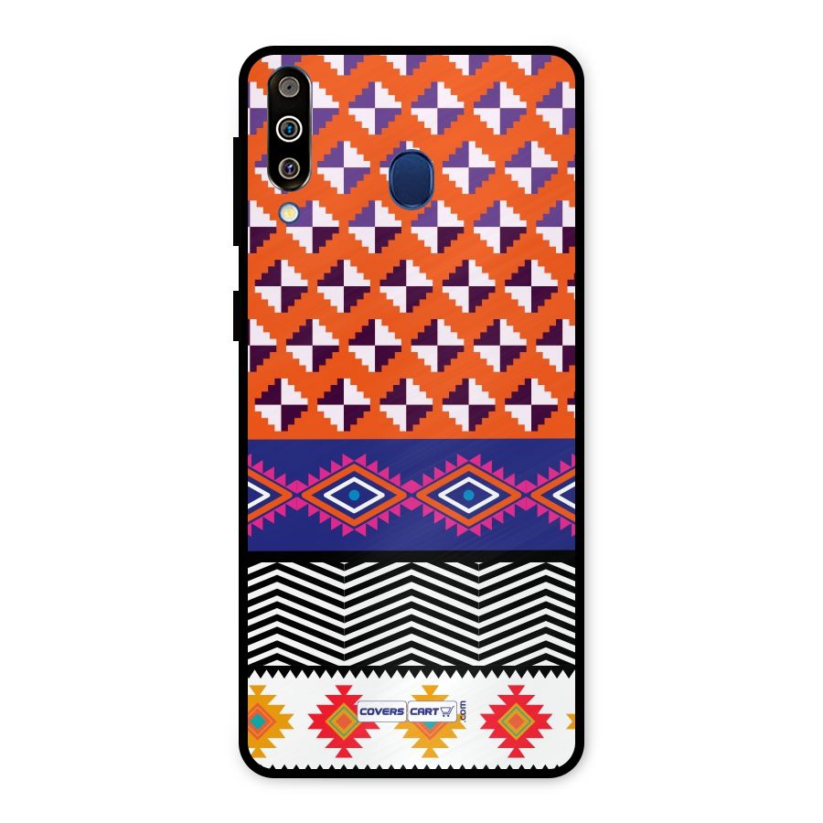 Mixed Pattern Aztec Metal Back Case for Galaxy M30