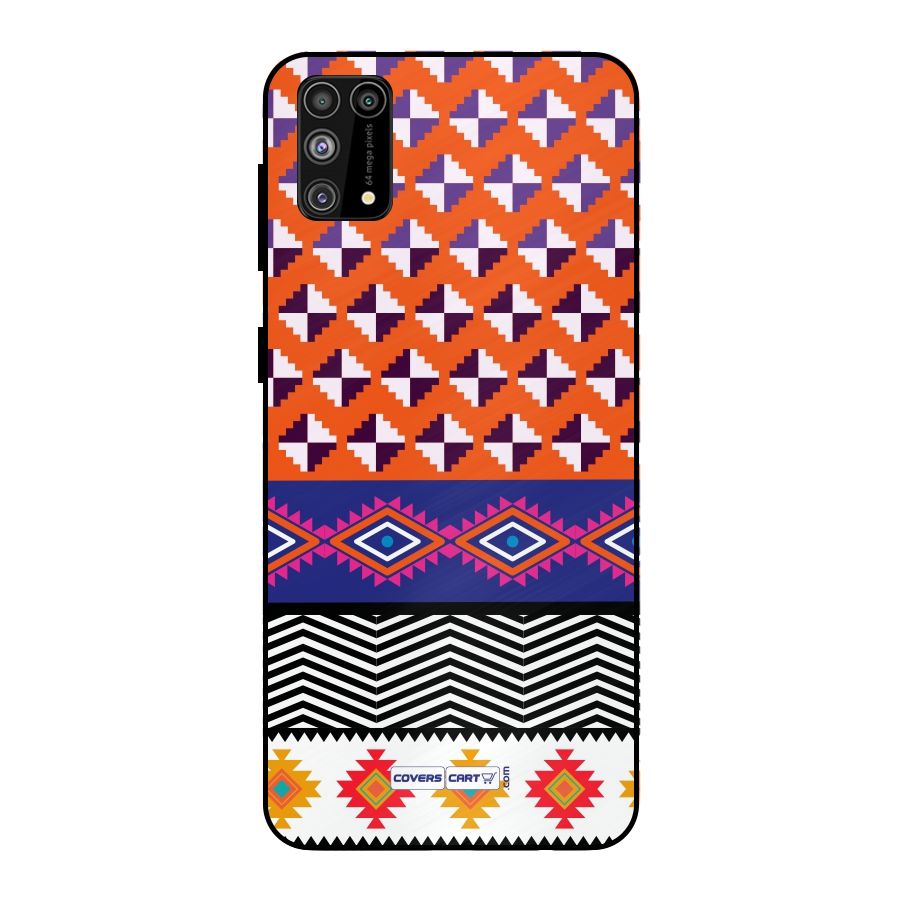 Mixed Pattern Aztec Metal Back Case for Galaxy M31