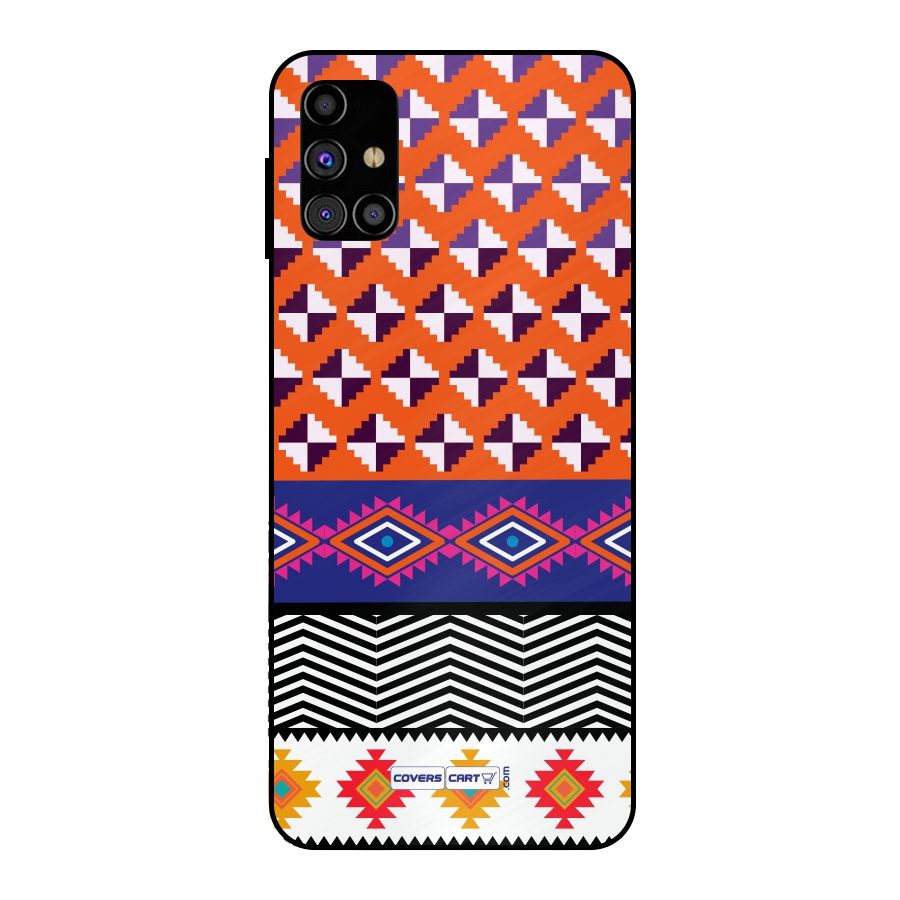 Mixed Pattern Aztec Metal Back Case for Galaxy M31s