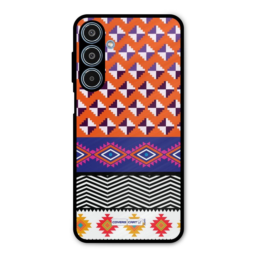 Mixed Pattern Aztec Metal Back Case for Galaxy M35