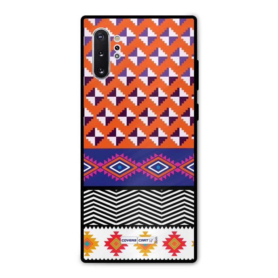 Mixed Pattern Aztec Metal Back Case for Galaxy Note 10 Plus