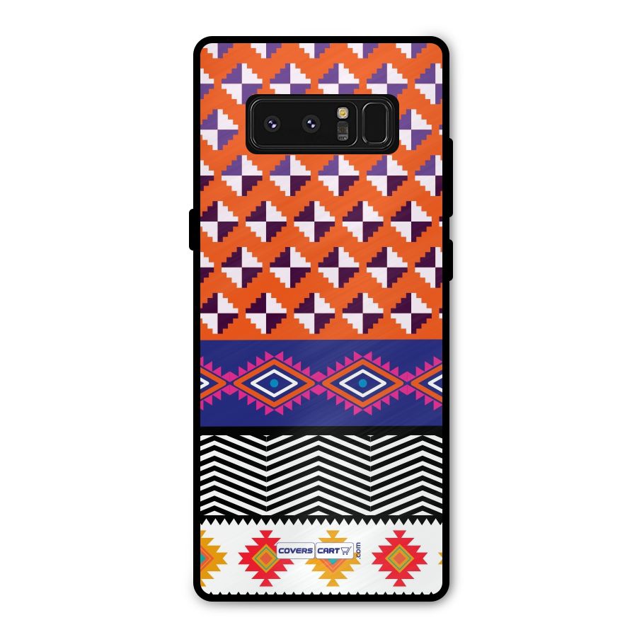 Mixed Pattern Aztec Metal Back Case for Galaxy Note 8