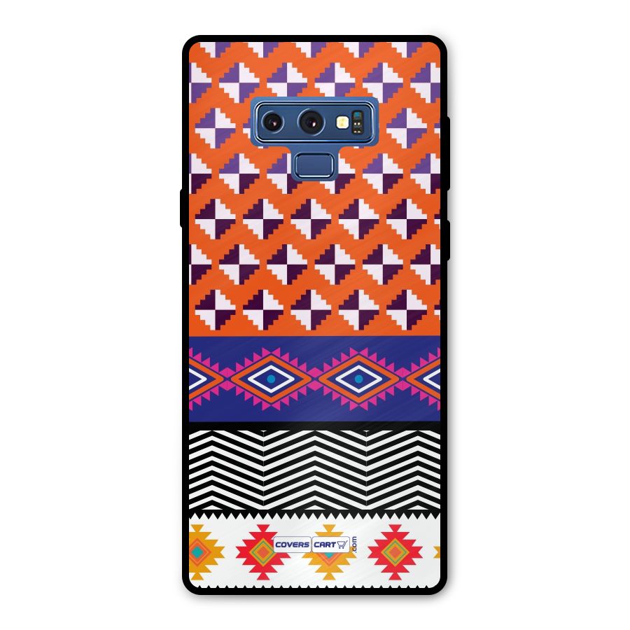 Mixed Pattern Aztec Metal Back Case for Galaxy Note 9