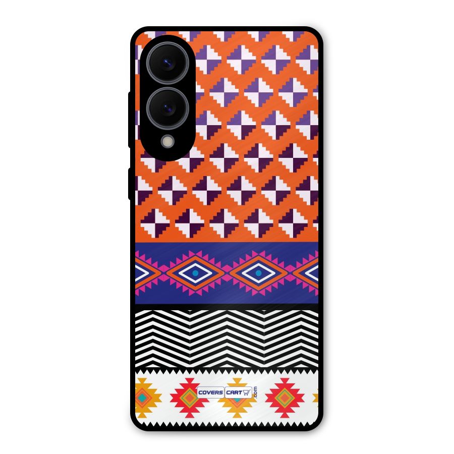 Mixed Pattern Aztec Metal Back Case for Galaxy S25 Edge