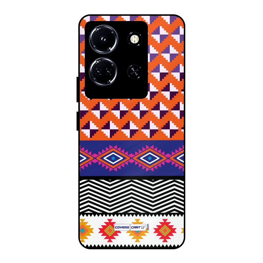 Mixed Pattern Aztec Metal Back Case for Infinix Note 30 5G
