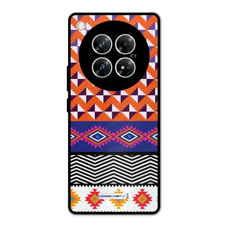 Mixed Pattern Aztec Metal Back Case for Infinix Zero 40 5G