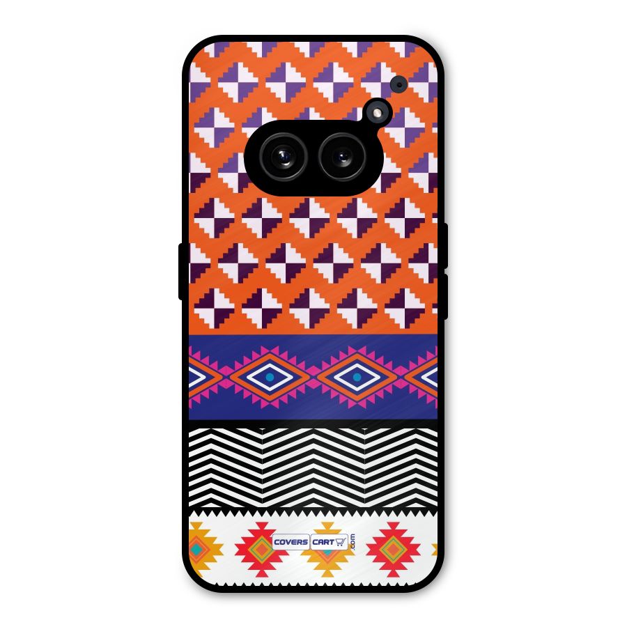 Mixed Pattern Aztec Metal Back Case for Nothing Phone 2a Plus