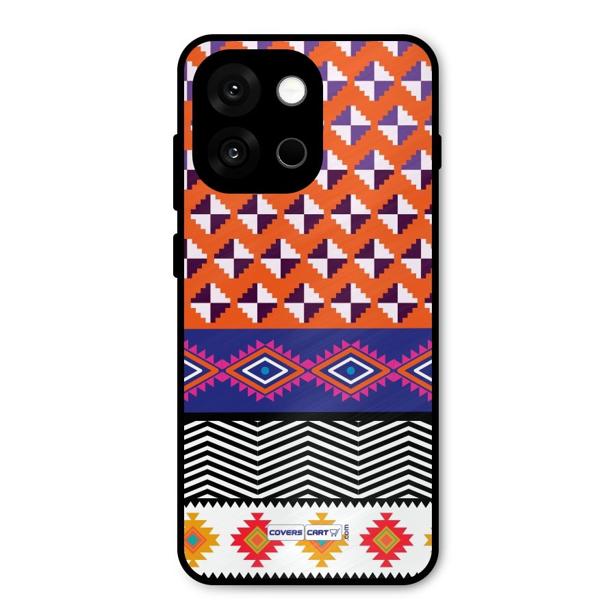 Mixed Pattern Aztec Metal Back Case for OnePlus 13s