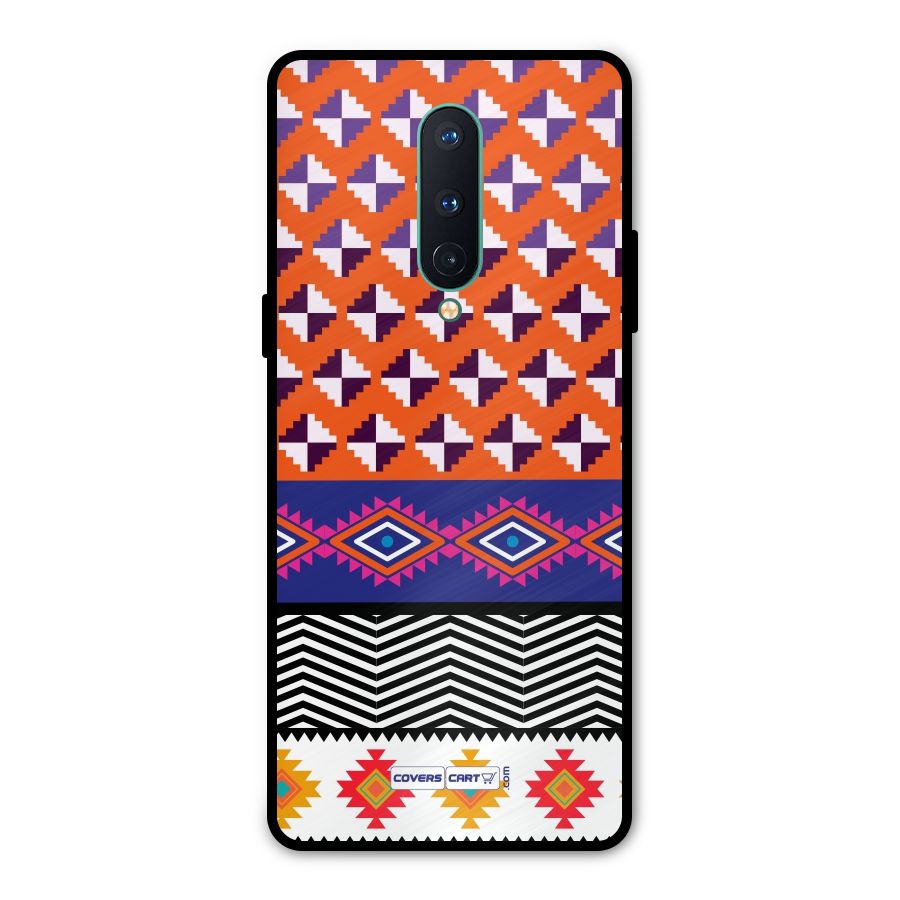 Mixed Pattern Aztec Metal Back Case for OnePlus 8