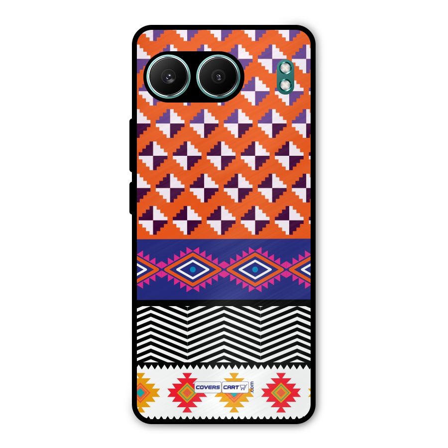 Mixed Pattern Aztec Metal Back Case for OnePlus Nord 4