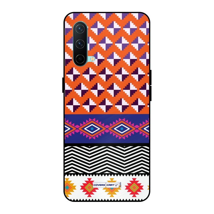 Mixed Pattern Aztec Metal Back Case for OnePlus Nord CE 5G