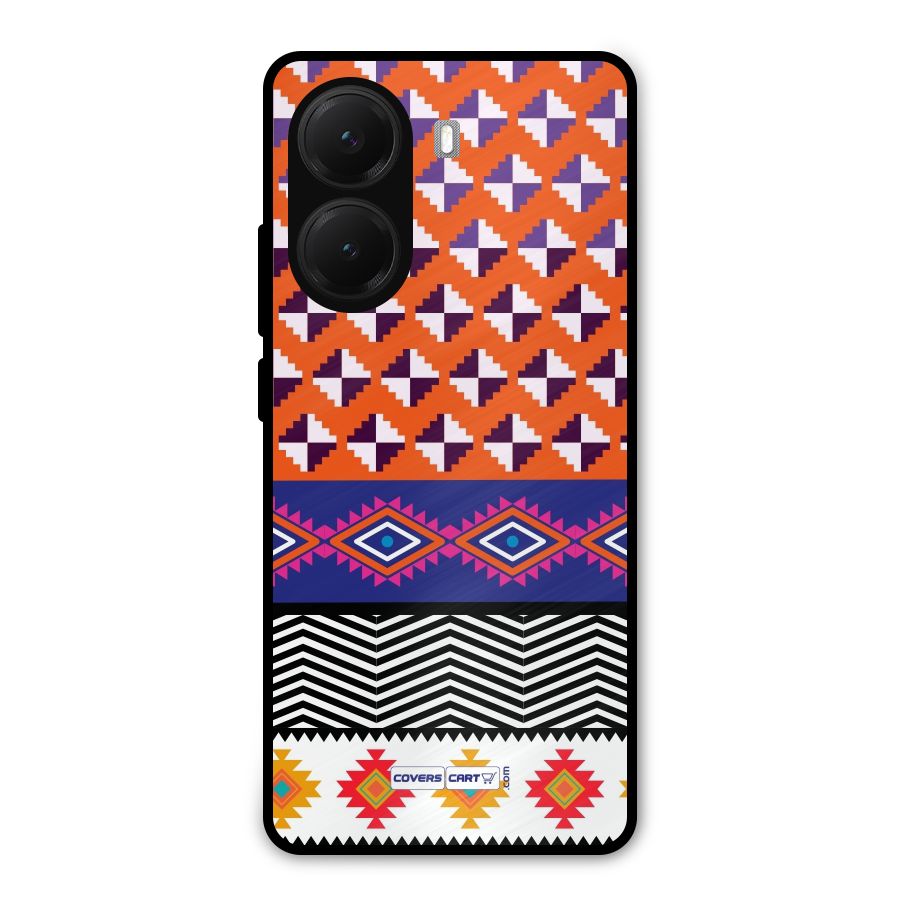 Mixed Pattern Aztec Metal Back Case for Poco X7 Pro