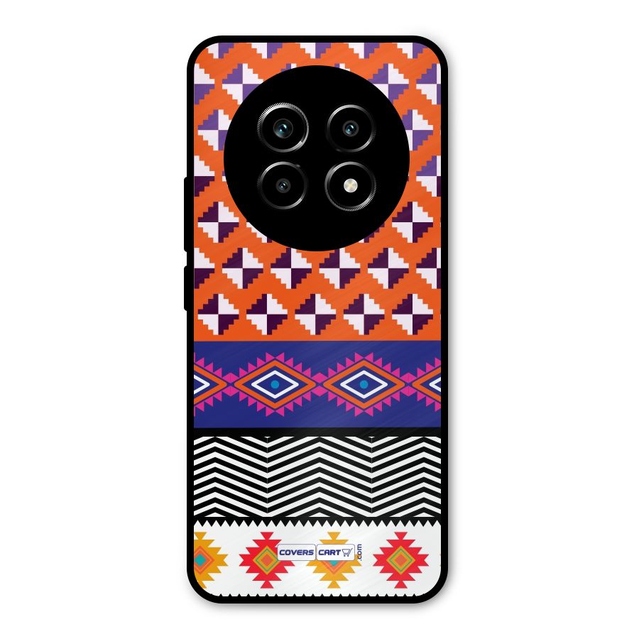 Mixed Pattern Aztec Metal Back Case for Realme 13 Pro