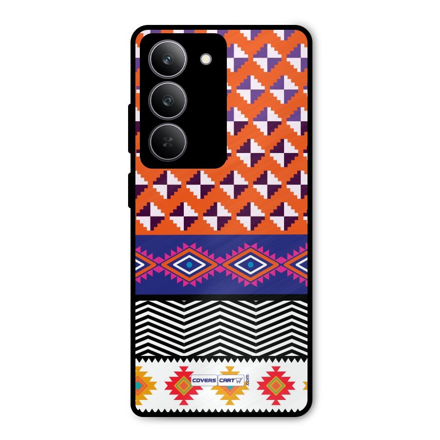 Mixed Pattern Aztec Metal Back Case for Realme 14x