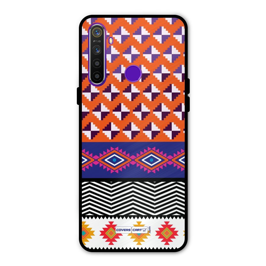 Mixed Pattern Aztec Metal Back Case for Realme 5i