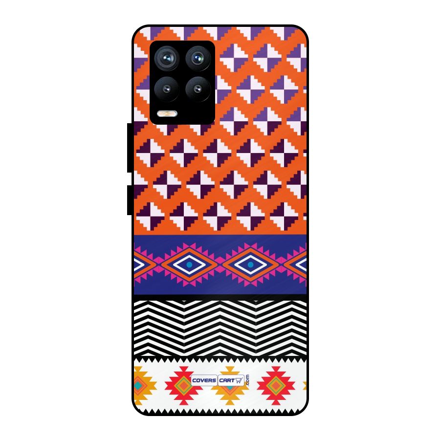 Mixed Pattern Aztec Metal Back Case for Realme 8