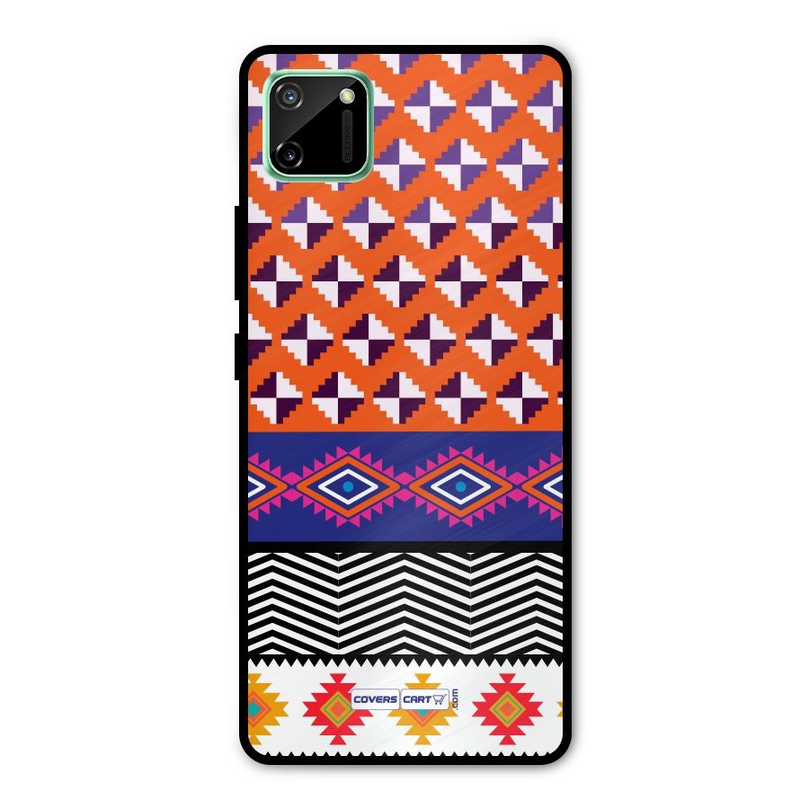 Mixed Pattern Aztec Metal Back Case for Realme C11
