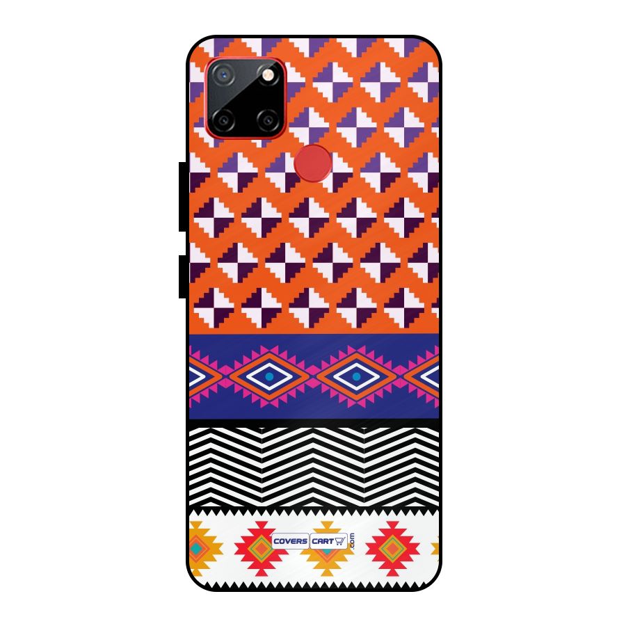 Mixed Pattern Aztec Metal Back Case for Realme C12