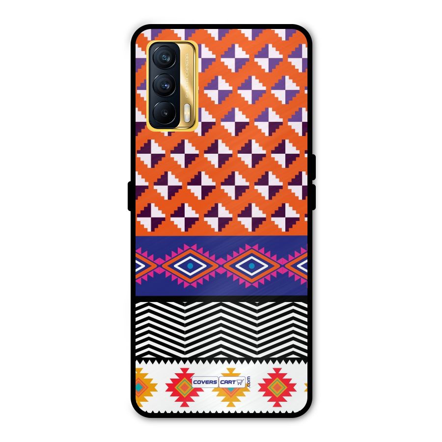 Mixed Pattern Aztec Metal Back Case for Realme X7