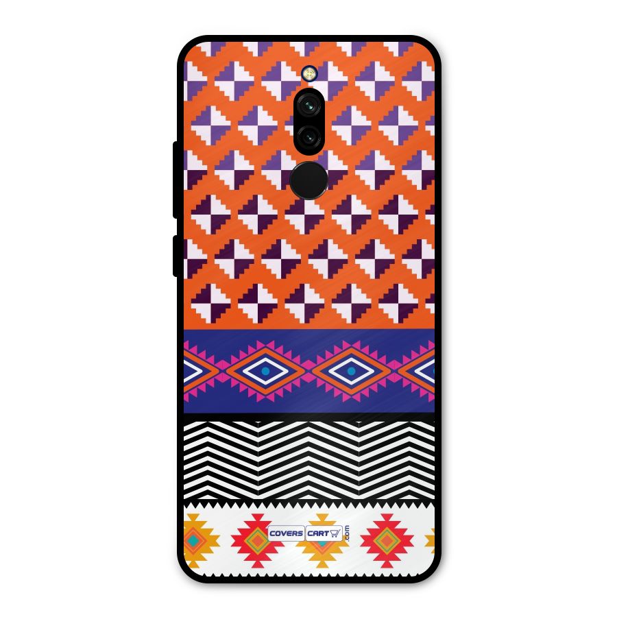 Mixed Pattern Aztec Metal Back Case for Redmi 8
