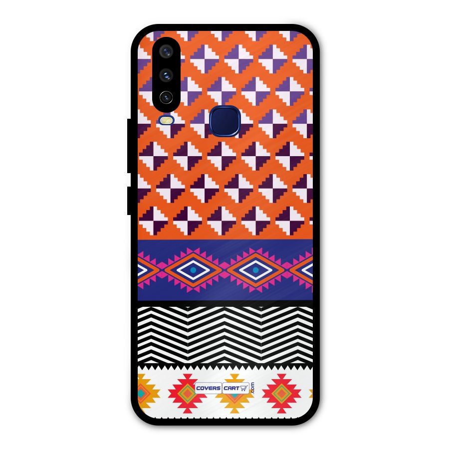 Mixed Pattern Aztec Metal Back Case for Vivo V17