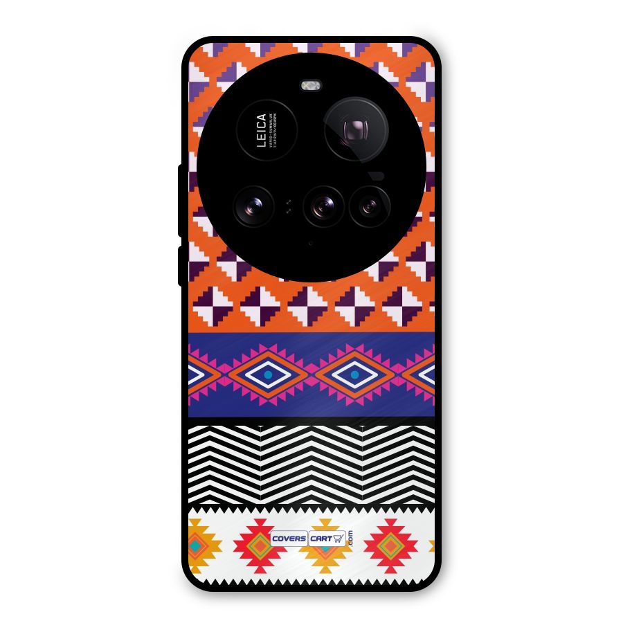 Mixed Pattern Aztec Metal Back Case for Xiaomi 15 Ultra