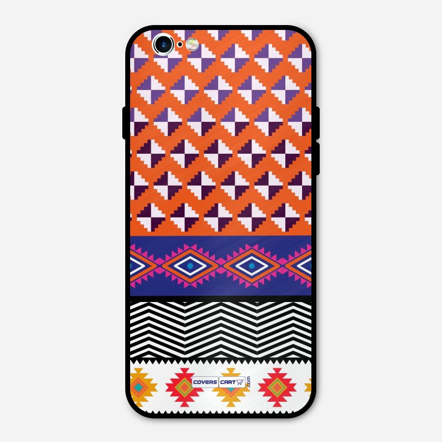 Mixed Pattern Aztec Metal Back Case for iPhone 6 6s