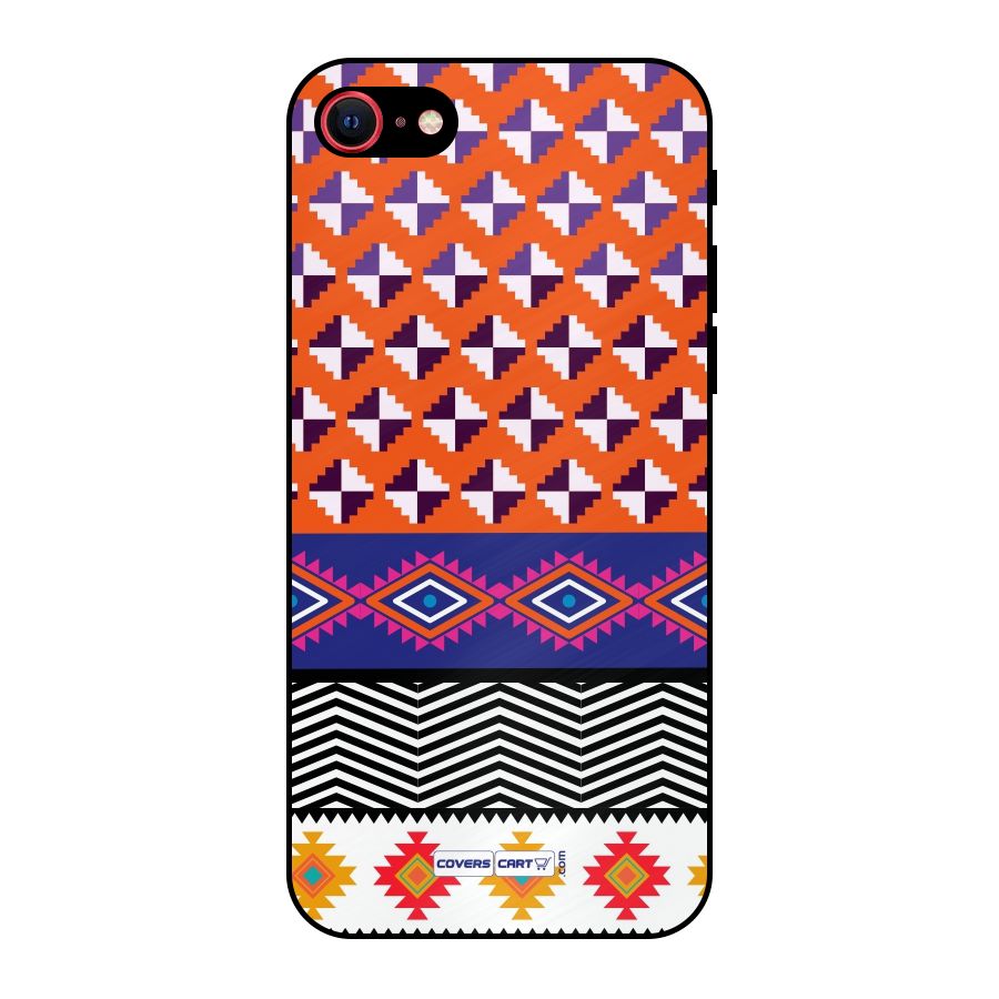 Mixed Pattern Aztec Metal Back Case for iPhone 7