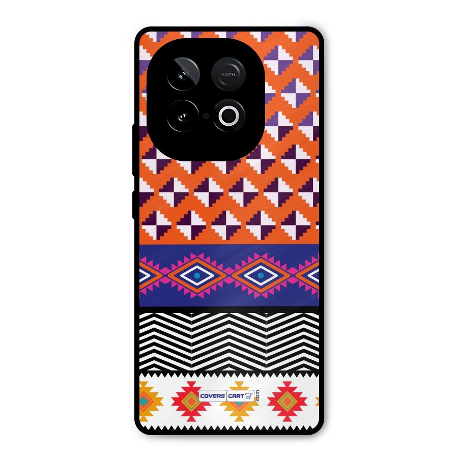 Mixed Pattern Aztec Metal Back Case for iQOO Neo 10
