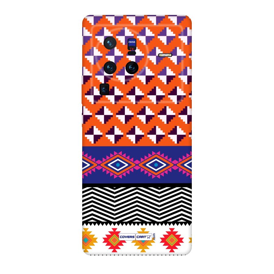 Mixed Pattern Aztec Original Polycarbonate Back Case for Vivo X80