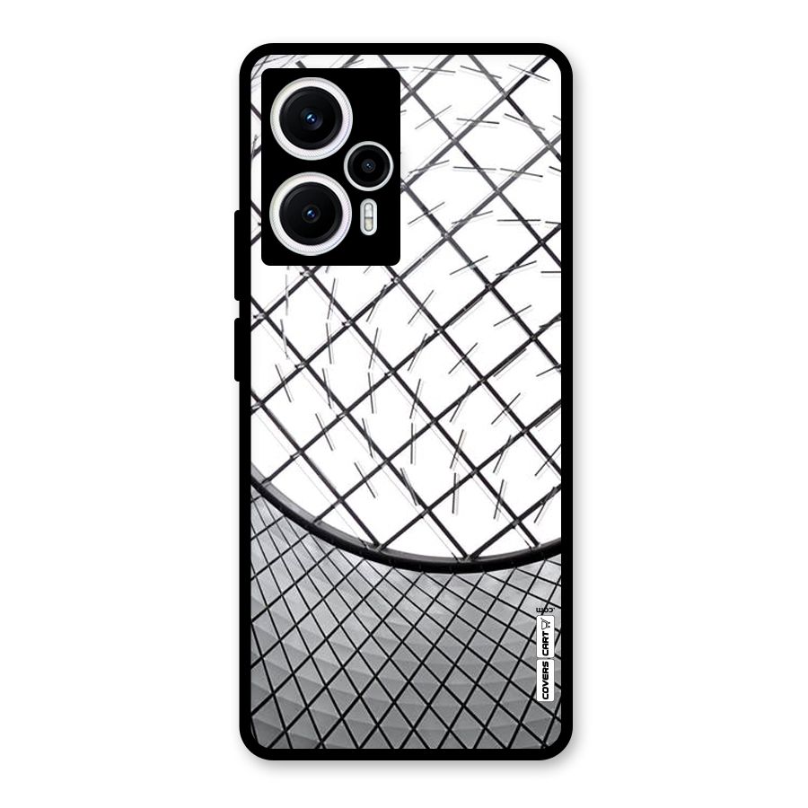 Modern Abstract Pattern Glass Back Case for Poco F5