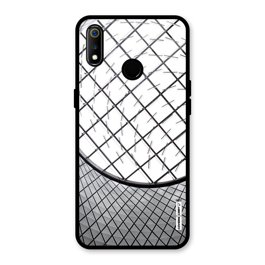 Modern Abstract Pattern Glass Back Case for Realme 3