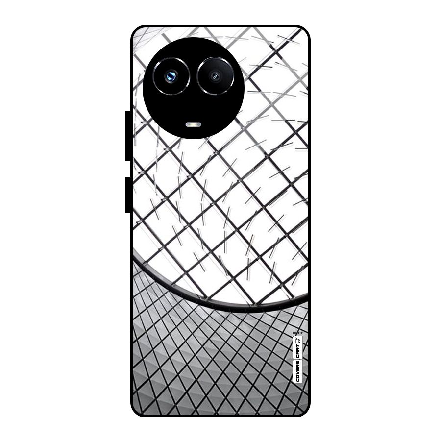 Modern Abstract Pattern Glass Back Case for Realme Narzo 60X