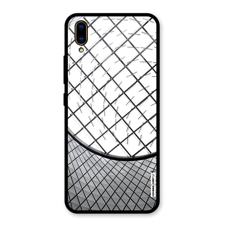 Modern Abstract Pattern Glass Back Case for Vivo V11 Pro