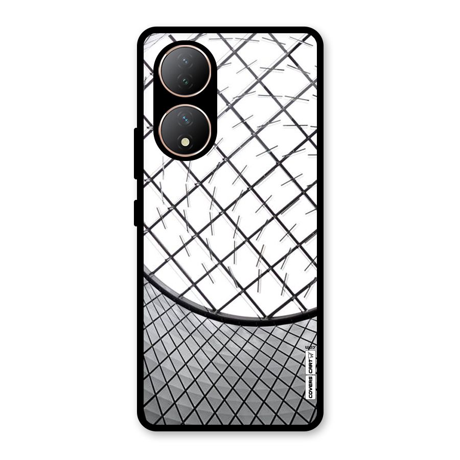 Modern Abstract Pattern Glass Back Case for Vivo Y100A